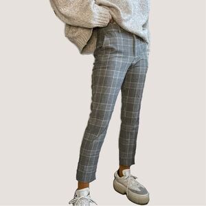 Grey plaid pants